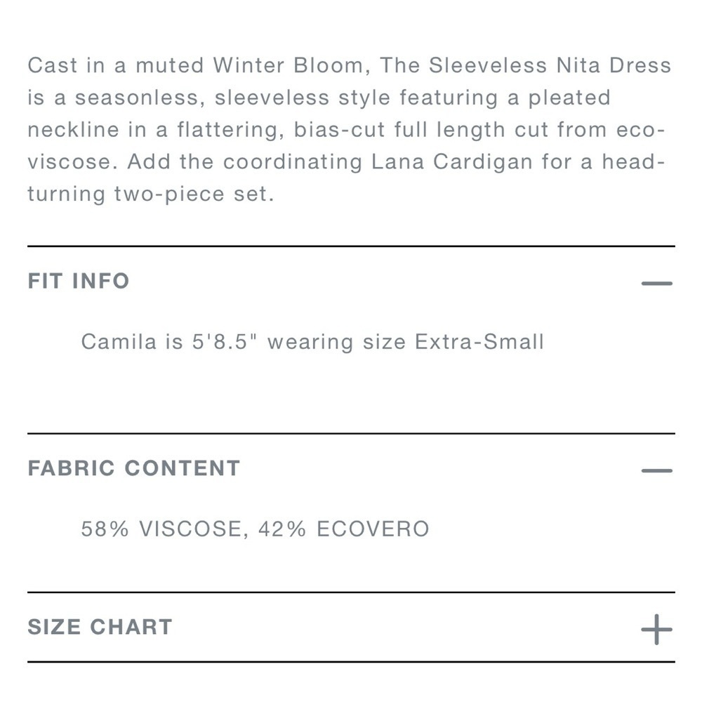 NEW Favorite Daughter The Sleeveless Nita Dress Winter Bloom - Picture 10 of 10